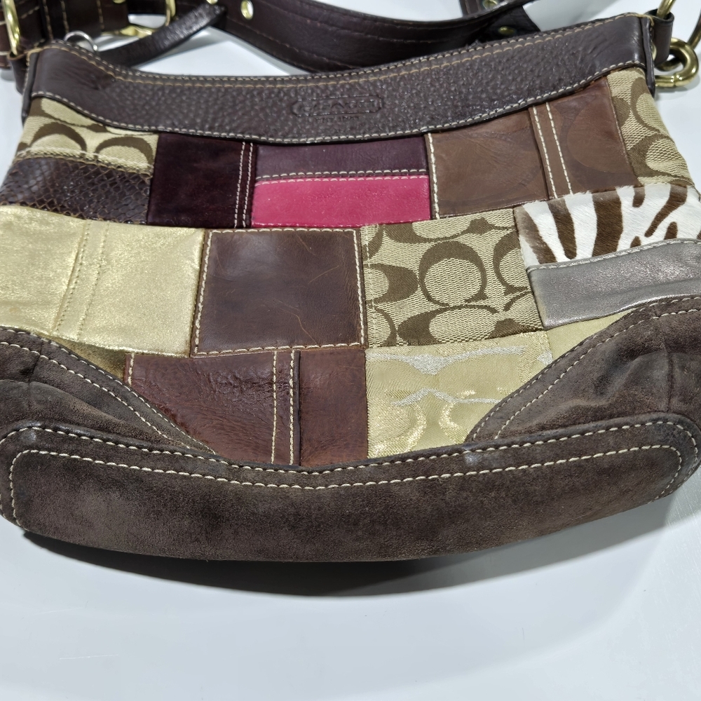COACH Signature Patchwork Limted Edition Shoulder Crossbody Bag Purse 10435 - Picture 15 of 16